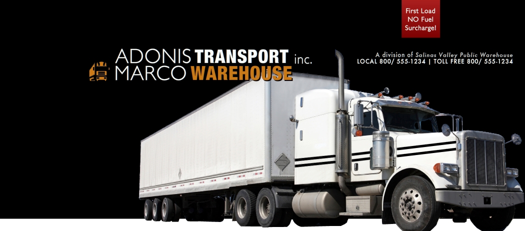 adonis transport marco warehouse logo header